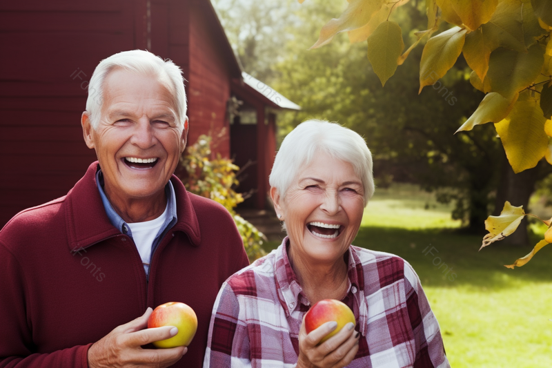 恩爱的外国友人在苹果果园里微笑人物图,高清,摄影图,摄影图片,图片大全,摄影图免费下载